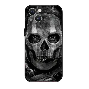 Super Cool "Call of Duty" Themed Liquid Phone Case — Black Soft Silicone Protective Cover for iPhone 17/16/15/14/13/12