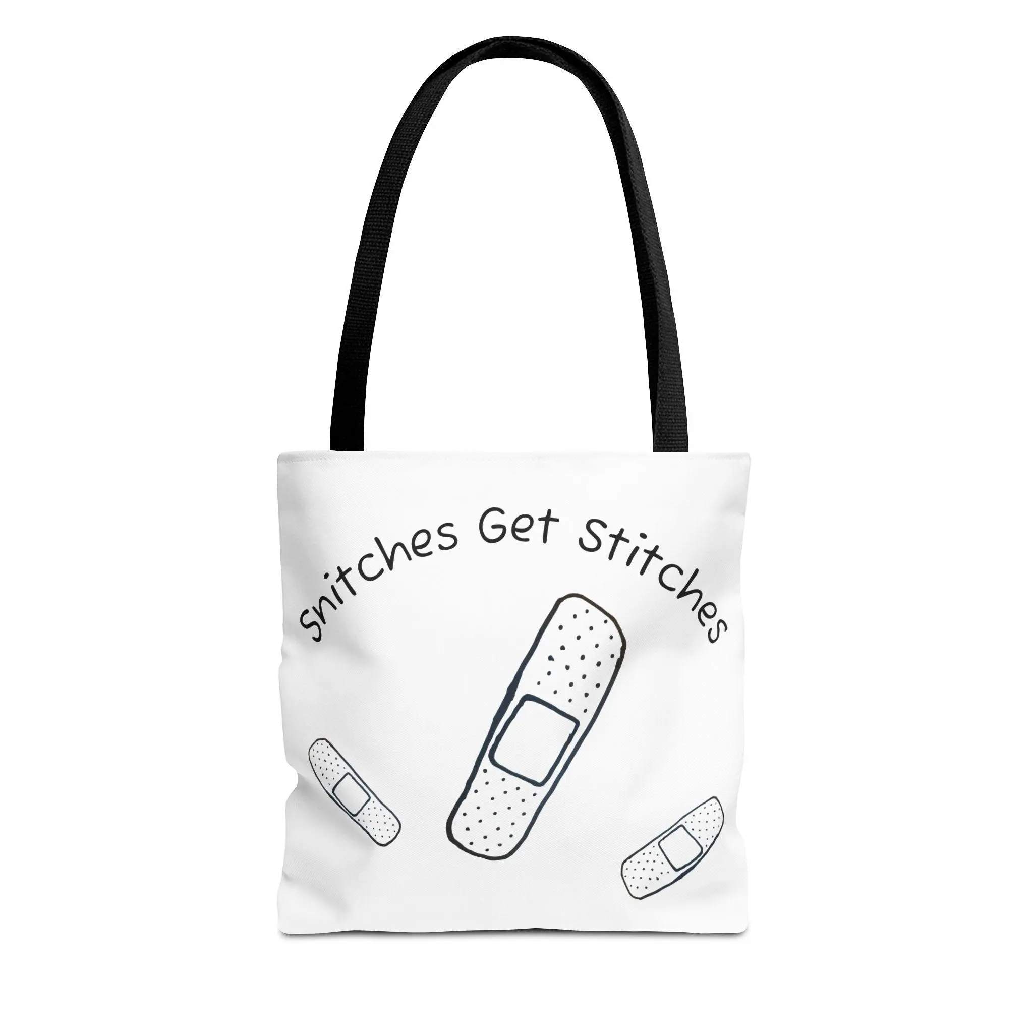 Snitches Get Stitches Tote Bag - Fun, Quirky Design, Perfect for Shopping, Beach Days, Gifts, and Birthday Celebrations!