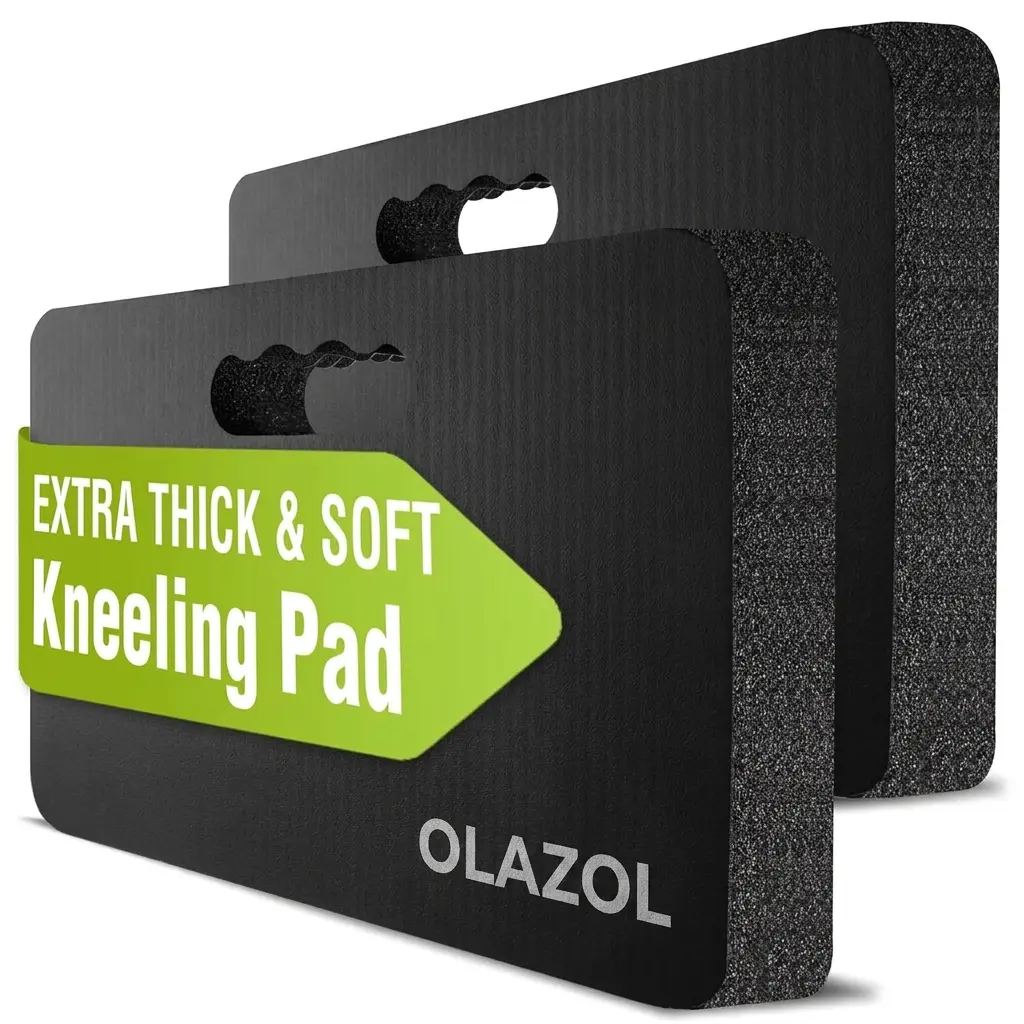 Extra Thick Foam Kneeling Pad - Outdoor Knee Pain Relief Solutions, Soft Cushioning, Large Kneeler Mat for Gardening, Bathing Baby, 17.5x11x1.5in, Black