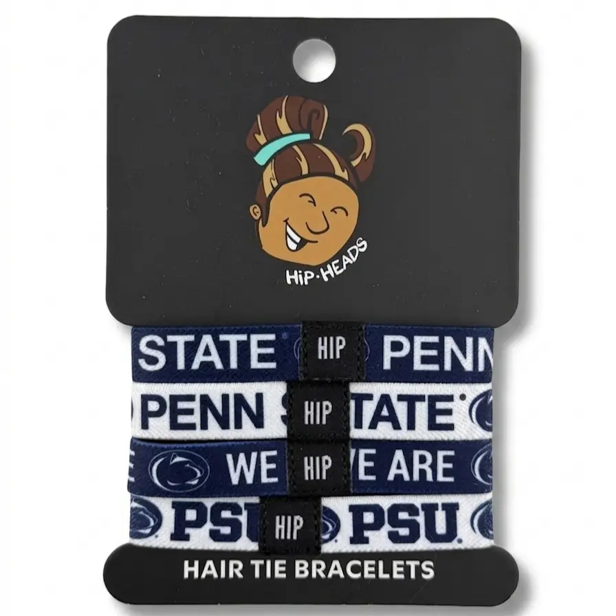 Penn State Nittany Lions NCAA Set 4-Pack Bracelet Hair Ties