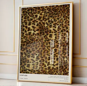 Leopard Definition Poster, Leopard Wall Art, Above Bed Bedroom Wall Decor, Aesthetic Trendy Leopard Art Print Glossy Photo