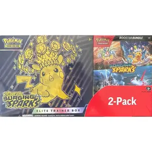 Pokemon Surging Sparks 2-Pack Trainer Box and Booster Bundle