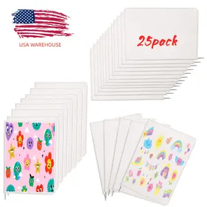 A5 30-Piece PU Leather Wholesale Sublimation Journal Covers, Sublimation Blank Journal Notebooks A5 PU Leather Sublimation Journal Blank Custom Print Image Blank for Sublimation Notebook Blank