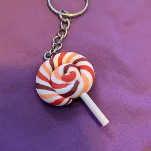 Autumn lollypop candy keychain