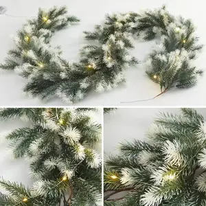 Lush Artificial Cedar Garland 72" with 10 Pine Cones, Real Touch Greenery Garland for Home, Party, Wedding, DIY Decoration & Holiday Décor