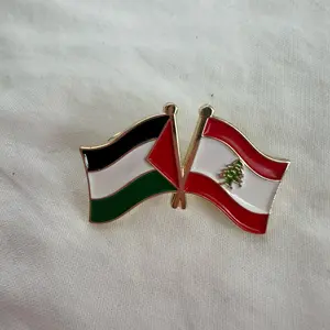 Palestine & Lebanon Flag pin