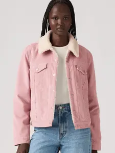 LEVI'S ORIGINAL SHERPA TRUCKER PINK JACKET LADIES 361360126
