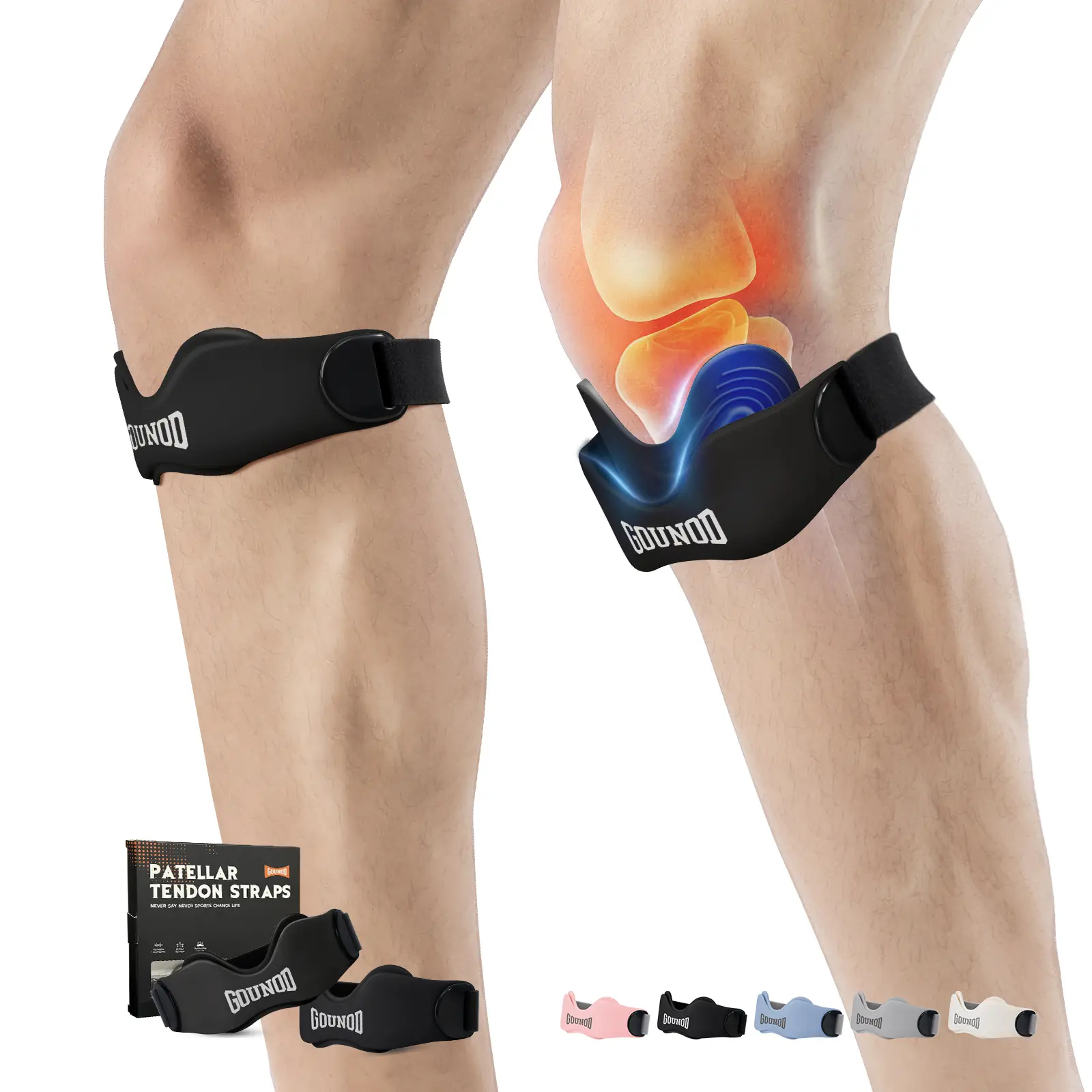 Kneecap Strap for Knee Pain Relief with Double Silicone Pads Cushion Pressure on the knee, Enhanced Support & Compressio for Running, Basketball, Volleyball, Squats, Jumper’s Knee&Tendonitis knee brace Gift 2026 #Summervibes summerwins,father'sdaygifts,ca