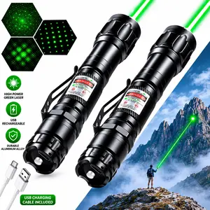 USB Rechargeable Pet Laser Toy, Laser Pointer, Low Power Safe Design, Interactive Wall Projection, Indoor Outdoor Use, Includes & Lasers battery