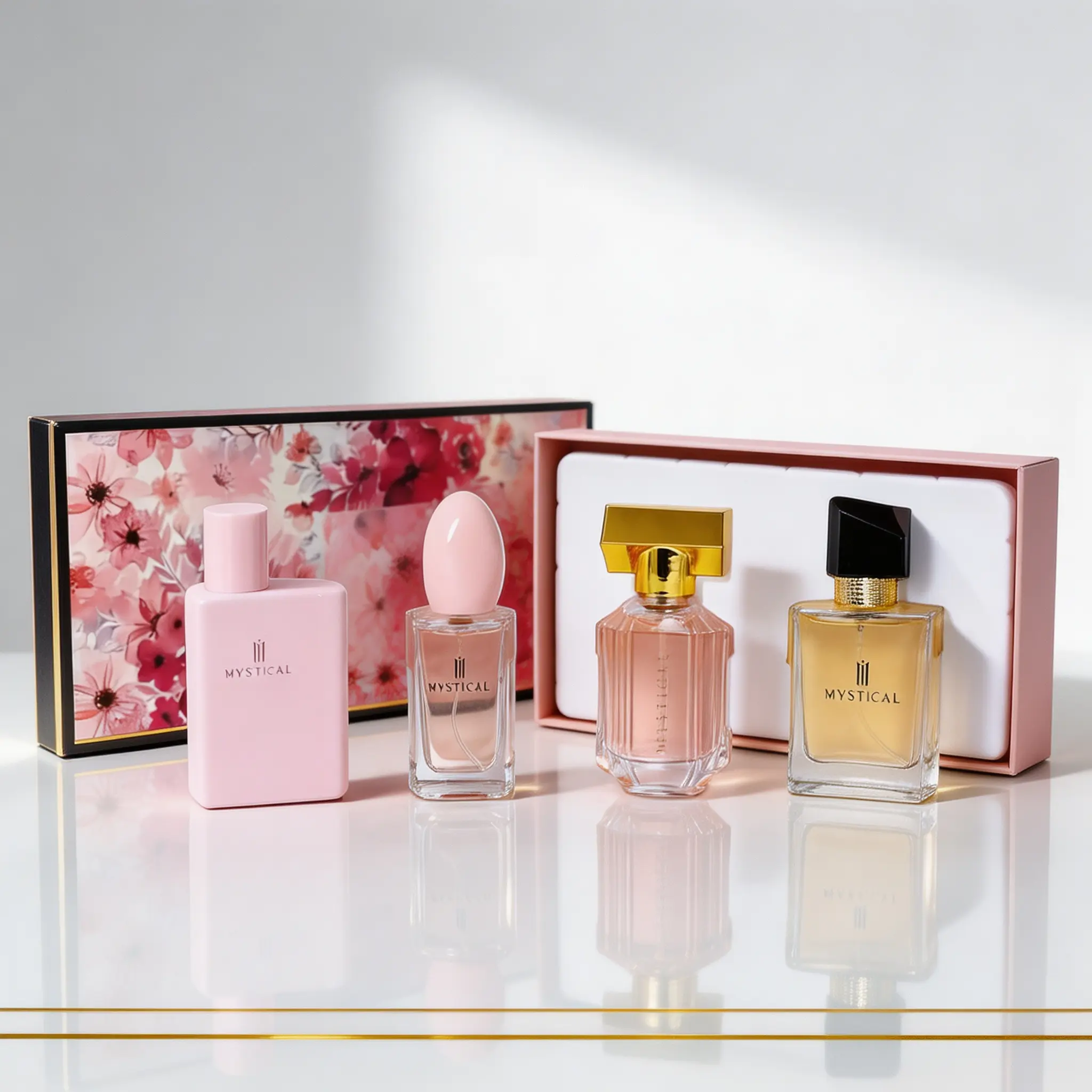 MYSTICAL Women's 4-Piece 30ml Travel Perfume ensemble, Long-Lasting Floral Fruity Musk Pheromone Scent with Natural Essential Oils, Light Aroma for Work, Dates & Parties, Ideal Gift for Birthdays, Anniversaries & Holidays   fragrance set woman