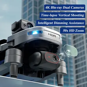 GPS Folding Drone with 4K Camera Drone, HD Dual Lens, Brushless Motor, Intelligent Obstacle Avoidance, Trajectory Flight, Surround Flight, Optical Flow Hovering, One Key Return, Height Hold Mode, , Real-time Image Transmission