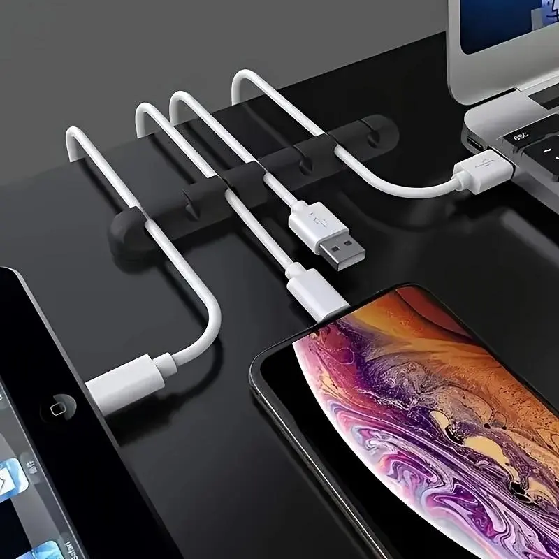Data Cable Holder, 1 Count Durable Data Cable Fixed Holder, Desk Organizer for Home & Office, Office Accessories, Work Organizer, Desk Cable Management
