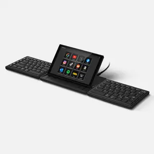 Mobile Pixels Tetra Keyboard with 8" Touchscreen, Customizable Hotkeys Wireless Ergonomic Keyboard, 3 Modular Layouts, Bluetooth Connectivity, USB-C Charging, Portable Keyboard for Windows/Mac