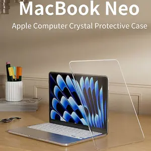 2026 New MacBook Neo 13-inch Scratch-Resistant Case, Custom Fit Covers, Model Neo-A3404 A18 Pro, available in four colors: Pink, Indigo, Citrus Yellow, and Crystal White, Neo Laptop Case