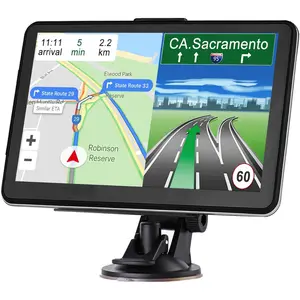 GPS Navigation for Car Truck Navigator Latest Maps 7 Inch Touch Screen Vehicle GPS Commercial Trucker Navigation Voice Speeding Warning Free Lifetime Update of World Maps