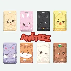 KPOP ATE_ Plastic Card Holder Keychain Hongjoong Seonghwa Yunho Yeosang San Mingi Wooyoung ANITEEZ Backpack Accessories Keyring