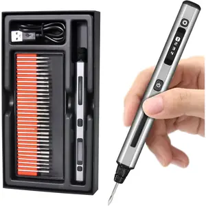 Mini Engraving Pen: Ultimate Cordless Portable Tool for Artists & DIYers - Engrave 50+ Surfaces - Beginner Friendly - Engraving Pen for Bead, Metal, Wood, Glass and Plastic