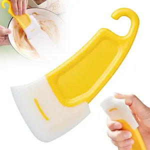 Ergonomic Silicone Kitchen Scraper Set, Oil-Resistant Heatproof Cleaning Spatulas, Easy Clean Kitchen Accessories, 2-Piece Set, Kitchen Utensils Set, Kitchen Gadget, Baking Tools, Nonstick Baking Tool