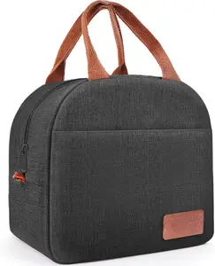 Lunch Bag Lunch Box for Women & Men, Large Capacity Insulated Lunch Bag for Adult, Leakproof  Lunch Tote Bags for Work/Office/Travel/Picnic (Black)