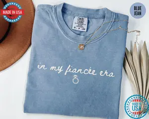 [Sale Up To 50%] Comfort Colors In my Fiance Era TShirt, Engaged Shirt, Future Mrs. Shirt, Engagement Gift, Bridal Shower Bride Shirt, Bachelorette Tee, Graphic Streetwear T-shirt