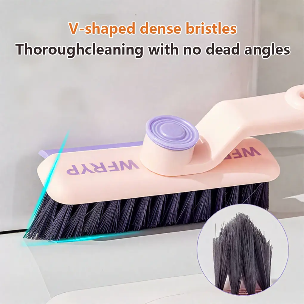Multi-Function Rotating Crevice Cleaning Brush Set 360-Degree Rotating Head Hard Bristle for Bathroom Kitchen Window Crevices