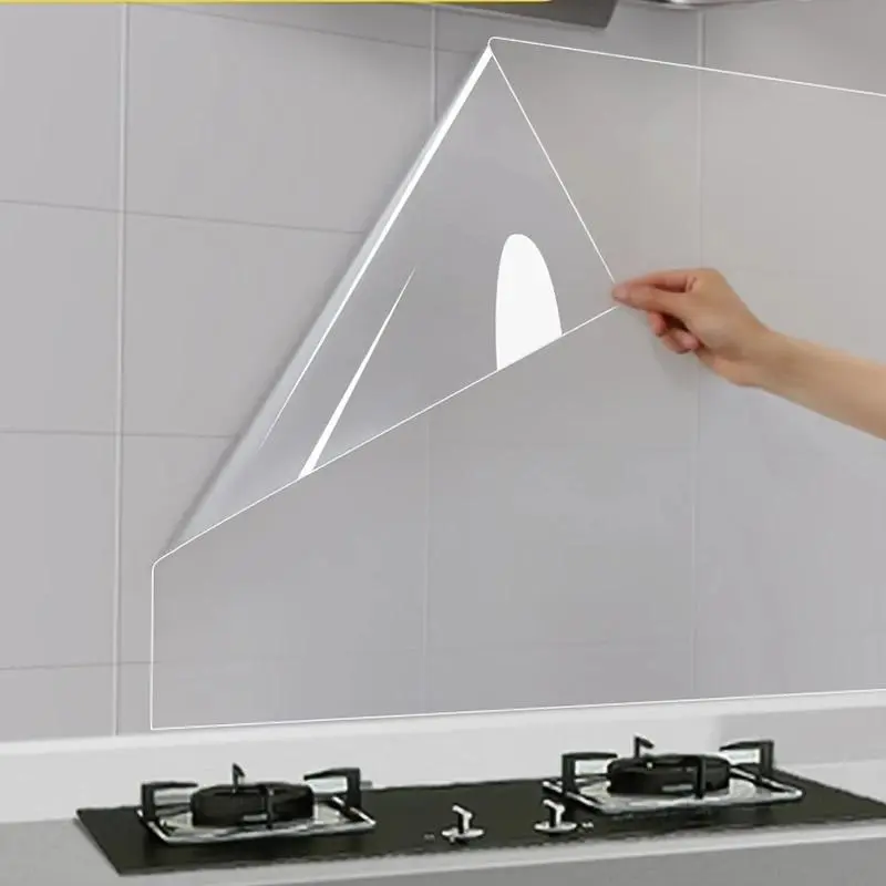 Kitchen Wall Protector, 1 Count Waterproof & Oil-proof Decorative Wall Sticker, Removable Wall Protector Film for Kitchen, Bathroom, Living Room, Home, Waterproof Wall Decal, Decorative Stickers