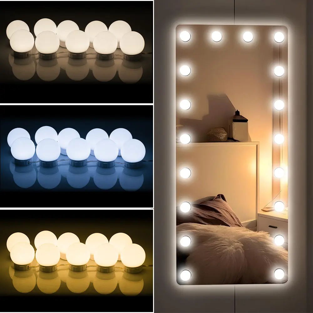 Women's LED Makeup Light with Touch Control, Dimmable Vanity Mirror Lamp, Home Decor Light, Adjustable Lights, USB Powered, Adjustable Brightness, Energy Saving Nightlight, Led Lighted, Dimmable Lighting