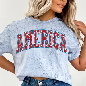 JULY 4TH SHIRT, 'AMERICA STAR SPANGLED SHIRT, 4TH OF JULY MEN SHIRT, UNISEX COTTON SHIRT, OVERSIZED HOLIDAY SUMMER SHIRT Comfort Top Womenswear Fabric Underwear Lady