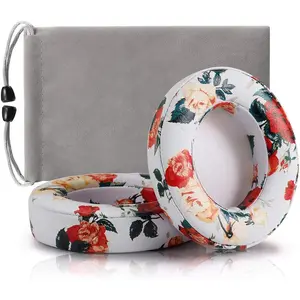 Replacement Ear Cushion Pads Cover Compatible with  Studio 2.0 and Studio 3.0 Over Ear Headphones 1 Pair(Floral White)