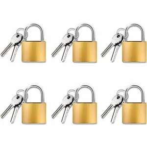 6 luggage locks with keys, 20mm small padlocks, locker locks in school gyms, and metal padlocks with keys for travel luggage and suitcases.