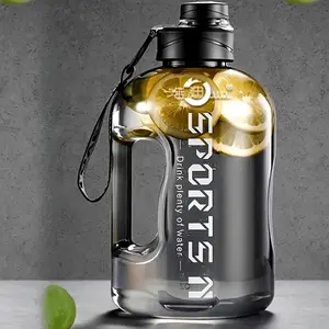 1pc 57.48oz Leak-Proof Sports Water Bottle with Handle, Durable PC Material, Large Capacity, Precise Measurements, Outdoor Activities, Fitness, Cycling, Leakproof Water Bottle, Sports Drinking Bottle, Travel Water Bottle