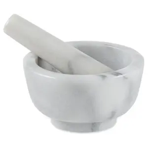 RSVP White Marble Mortar & Pestle