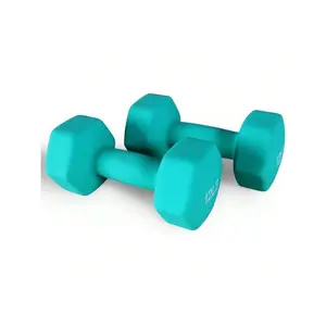 Sports season  Signature Fiess Neoprene Dumbbell Hand Weights Slip Anti Roll Hex Shape Colorful Pair Or Set With Stand Strength training