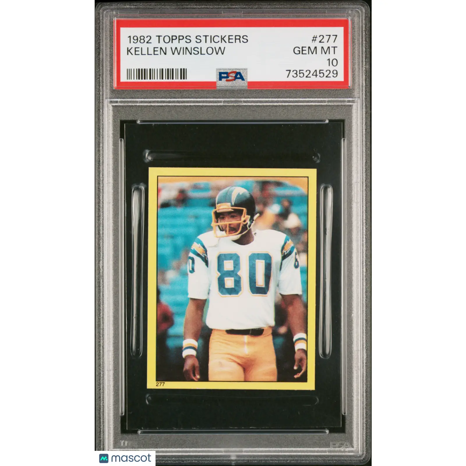 Kellen Winslow PSA 1982 Topps Stickers Football #277 10 73524529
