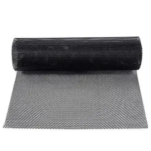 Universal 40"x12" Car Grill Mesh - 100x33cm Aluminum Alloy Automotive Grille Insert Bumper 3x6mm Rhombic Hole, One of the Most Multifunctional Shape Grids Black(1 pcs)