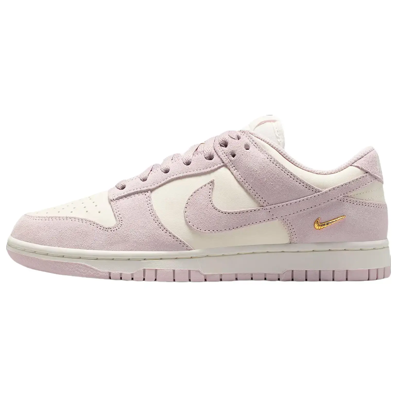 Nike Dunk Low 'Sail Pearl Pink' Women's Round Toe Laces All Seasons Soft Leather Upper Cushioned Comfort Durable Traction, Shoe, Sneaker, Sports Shoes, Classic, Footwear, Athletic, Sporty Chic, Solid, Walking Shoes, Closed