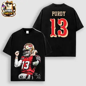 Brock Purdy 13 'Dougie' For 49ers Faithful High-Quality 100% Cotton T-Shirt (Made In US), Niner Gang Football Shirt, Game Day Outfits, Gift For Football Fans, Football Graphic Tee
