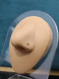 Single Polished Round Bead Nose Stud, Minimalist Daily Style, Polished Finish/Smooth Round Bead No Scratching, For Daily Commute, Suitable for Those Who Love Low-key Minimalist Accessories, Nose Ring Jewelry, Nose Piercing Jewelry