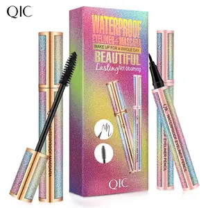 QIC 2-in-1 Starry Sky Mascara Eyeliner Set 4D Waterproof Sweatproof Dense Curling Smudge-proof