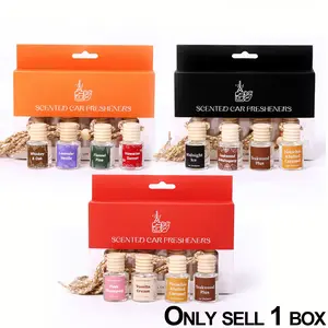 1 Box Of Four-scent Hanging Air Freshener, Essential Oil Diffuser, Car Rearview Mirror, Car Interior Accessories, Car Fragrance, Car Perfume, Car Accessory, Home Closet, Office, Gift Box Packaging