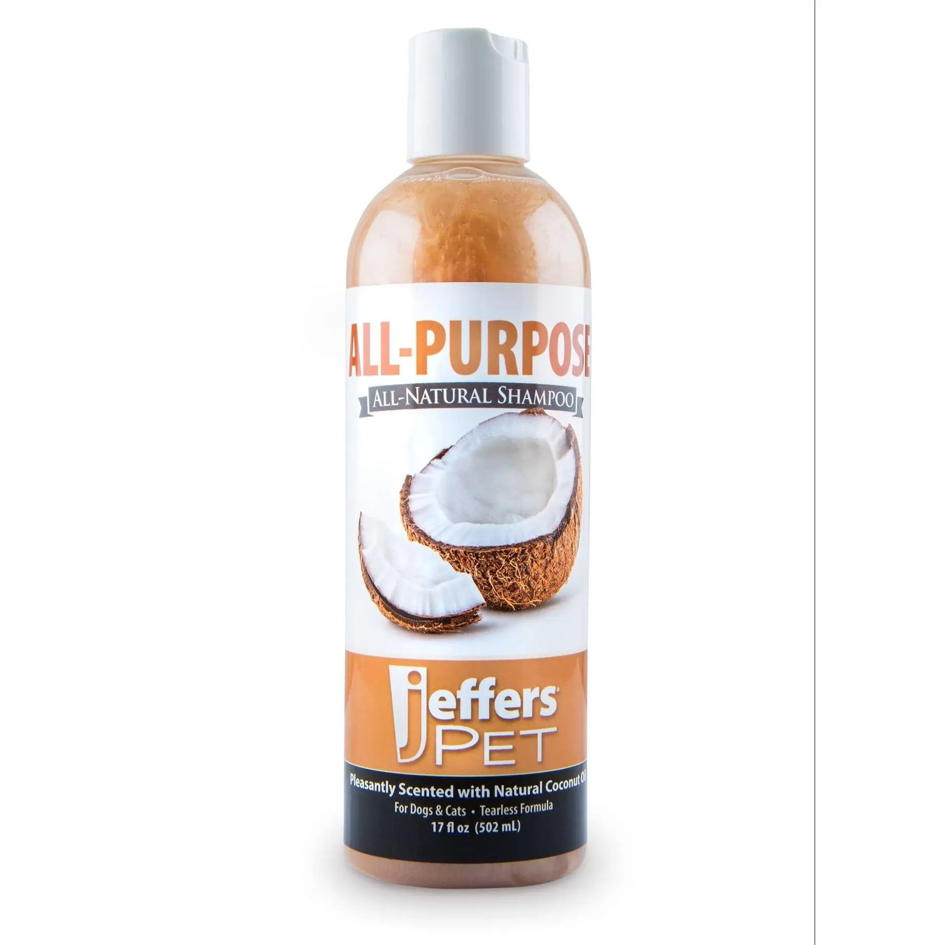 Jeffers Pet Tearless All-Purpose All-Natural Coconut Oil Shampoo for Dogs & Cats