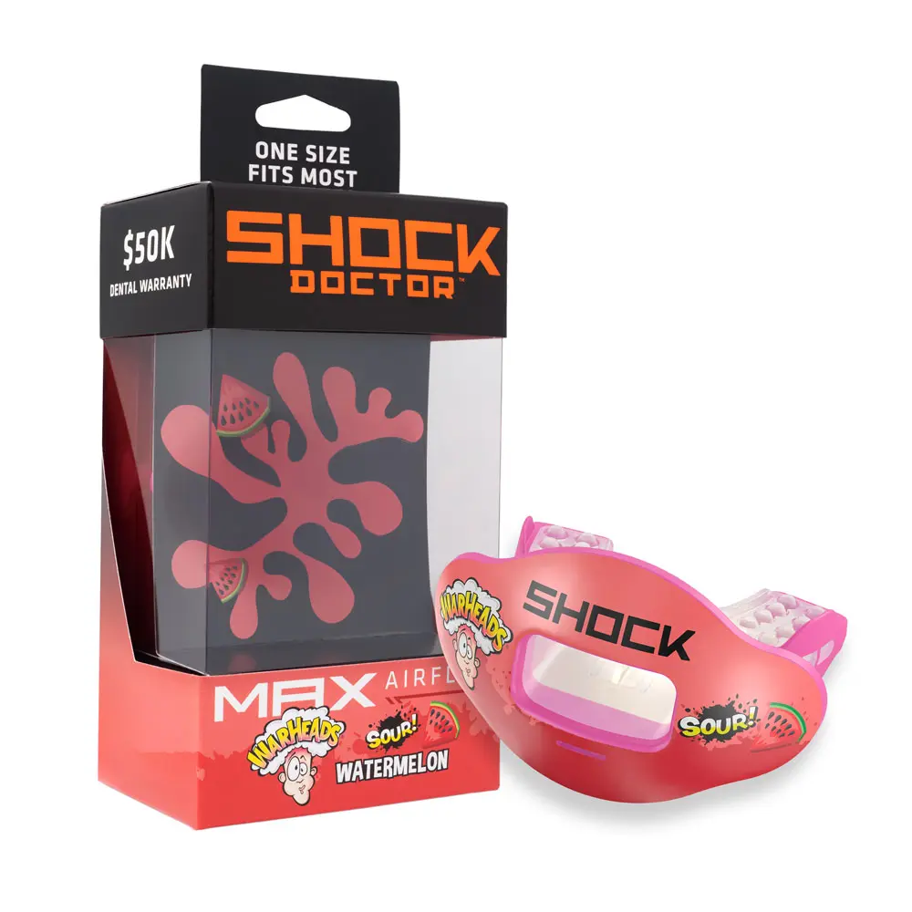 Shock Doctor Warheads Max AirFlow Football Mouthguard - Enhanced Breathing Channel for Comfort & Protection - Sports Protective Gear