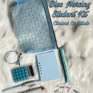 Blue Nursing Student Kit | Clinical Essentials, Pocket Organizer, Penlight, Calculator