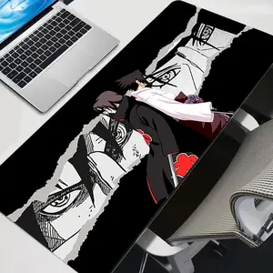 Uchiha Itachi Anime Mouse Pad Rubber Anti-Slip Gaming Desk Mat Smooth Control Surface Durable Stitched Edge Keyboard Mouse Pad
