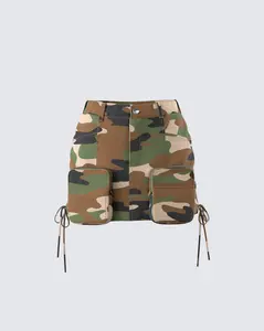 Merida Camo Zip Pocket Mini Skirt