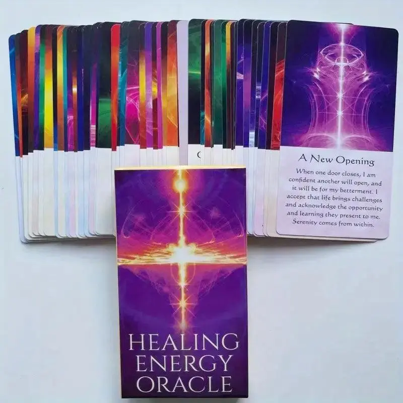 Healing Energy Oracle Card, 1 Box Portable Tarot Card Game, Multiplayer Interactive Card Game, Fun Card Game for Adults, Card Games for Teens, Tarot Card Decks, Card Set