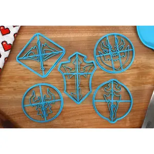 Daemon Cookie Cutters - Includes Barbarian Crusader Necromancer and Bal Designs for Your Crafting Needs