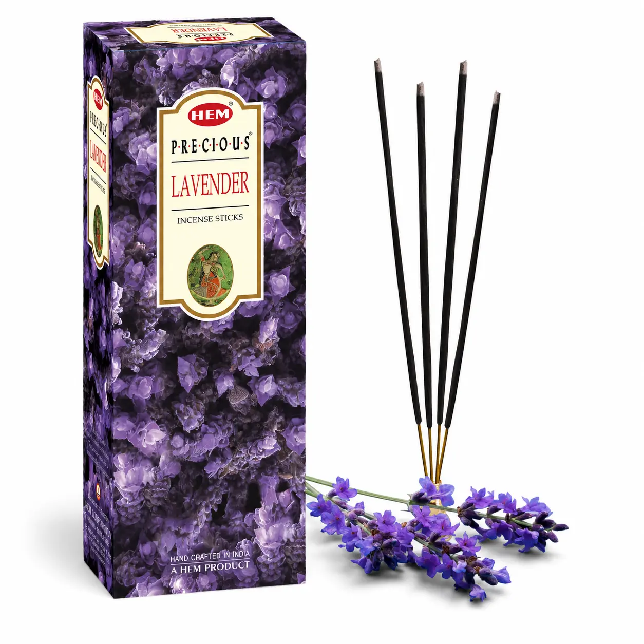 HEM Lavender Incense Sticks, 120 Count, Floral Aromatherapy Incense for Relaxation, Stress Relief, Meditation, Yoga, Prayer, Spiritual Use & Home Fragrance