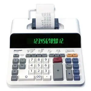 SHARP 12-Digit Thermal Printing Calculator with Display, Large Print Mode, and 8.0 LPS Fast Printer