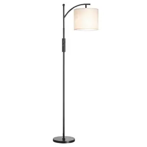 VEVOR Dimmable Floor Lamp, Summervibes,Summervibes, Color Temperature & Brightness Adjustable, Modern Standing Lamp with Remote Control, Foot Switch Floor Lamp for Living Room, Bedroom, Office(LED Bulb, Lampshade Included)